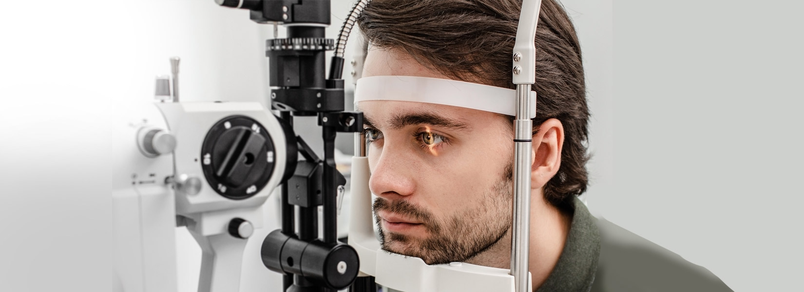 young man during eye exam in Bridgeport